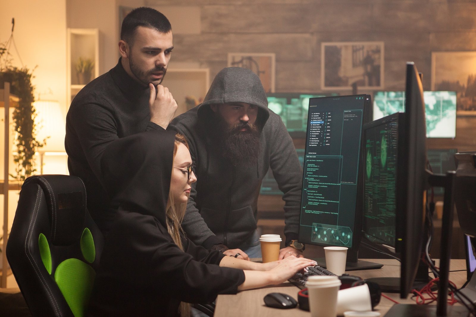 Cyber terrorist helping female hacker to break server.jpg